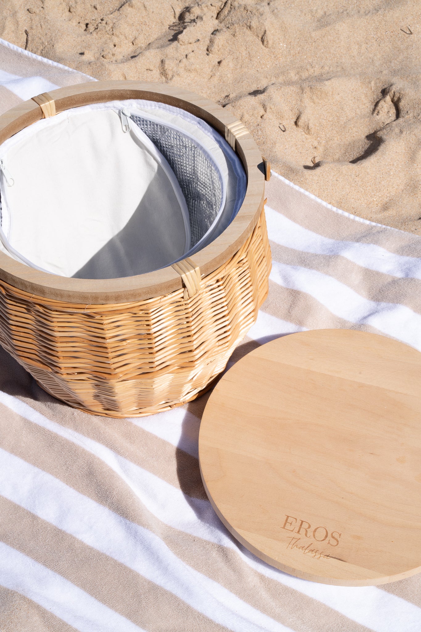 insulated wicker basket